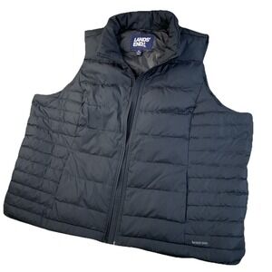 Lands‎ End Down Puffer Vest Quilted Full Zip Outdoor Jacket Plus Women Sz 3X